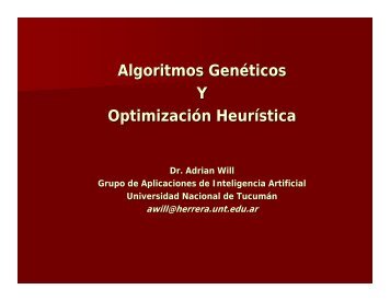 Algoritmos Genéticos Y Optimización Heurística - Universidad ...