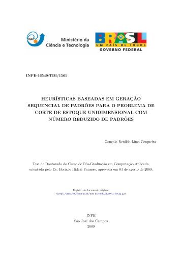 heurísticas baseadas em geração sequencial ... - mtc-m18:80 - Inpe