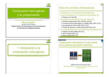 3. Computación heterogénea y su programación