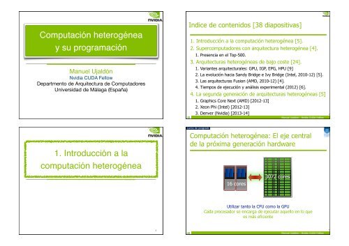 3. Computación heterogénea y su programación