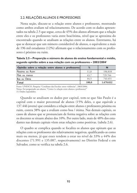 Cotidiano das escolas: entre violências; 2006 - MULTIRIO