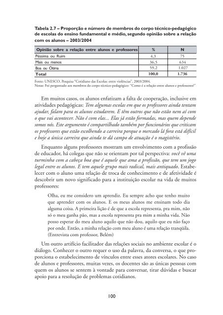 Cotidiano das escolas: entre violências; 2006 - MULTIRIO