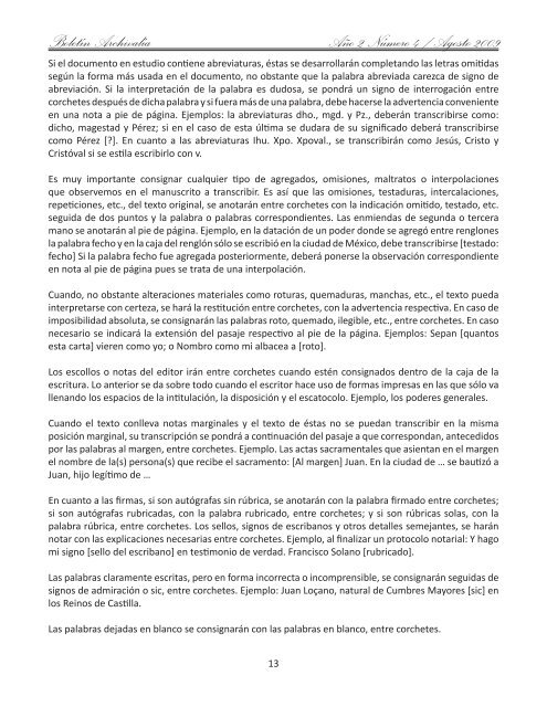 Boletín Archivalía Año 2 Número 4 / Agosto 2009 - UNAN-León