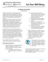 Lesiones en los ojos - Aurora Health Care