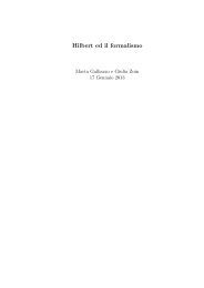 Hilbert ed il formalismo