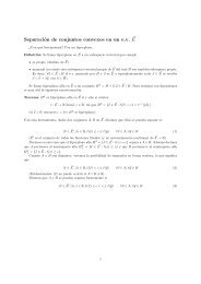 Separación de conjuntos convexos en un e.v. E