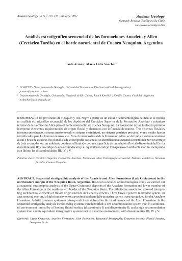 Análisis estratigráfico secuencial de las formaciones ... - SciELO