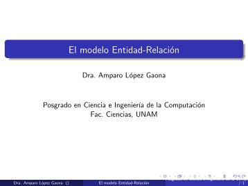El modelo Entidad-Relación - UNAM