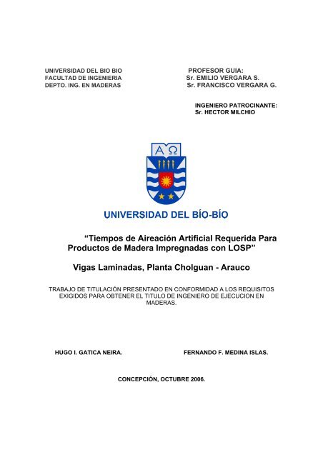 Vigas Laminadas, Planta Cholguan - Arauco - Universidad del Bío-Bío