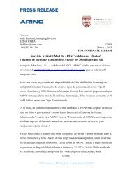 Servicio AviNet® Mail de ARINC celebra sus 10 años ... - ALTA