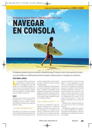 Línea de Comandos: Navegar en Consola [PDF ... - Linux Magazine