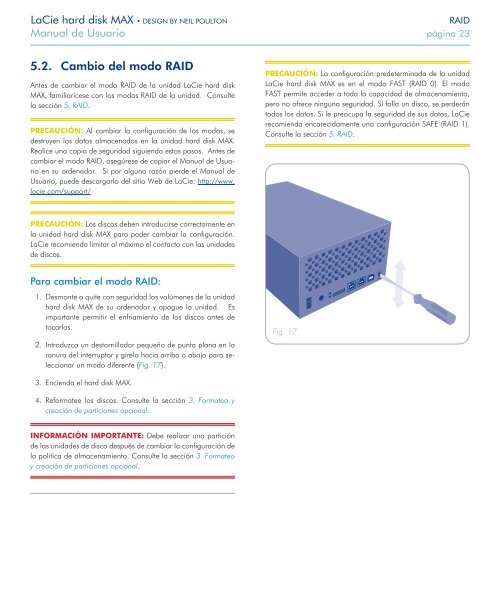 Descargas Manual de uso - LaCie