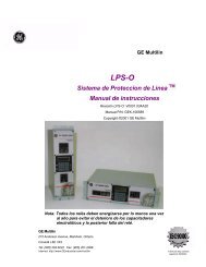 LPS-O Sistema de Proteccion de Linea Manual ... - GE Digital Energy