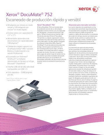 Xerox® DocuMate® 752 - Scanners