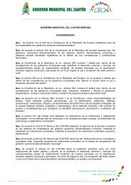 ordenanza de regulación para el uso y ocupación del pasaje ...