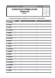 EJERCICIOS FORMULACIÓN OXISALES - IES Antares