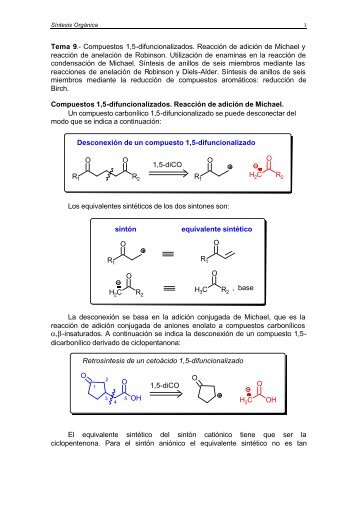 Compuestos 1,5-difuncionalizados - Grupo de Sintesis Organica ...