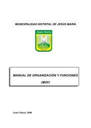 manual de organización y funciones - Municipalidad de Jesús María