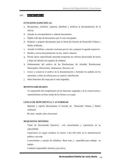 manual de organización y funciones - Municipalidad de Jesús María