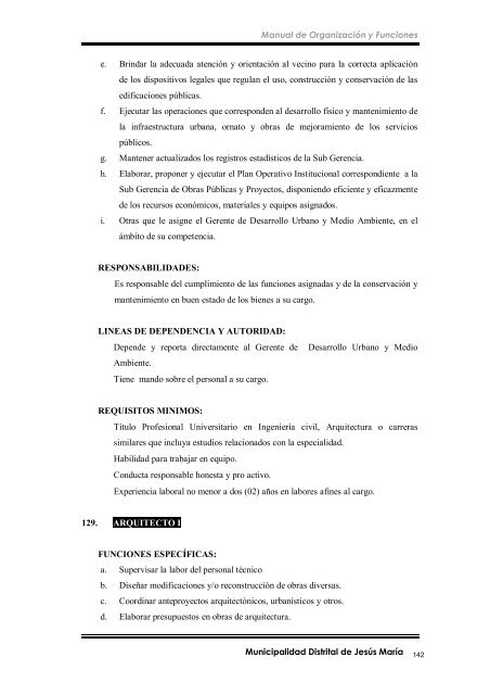 manual de organización y funciones - Municipalidad de Jesús María