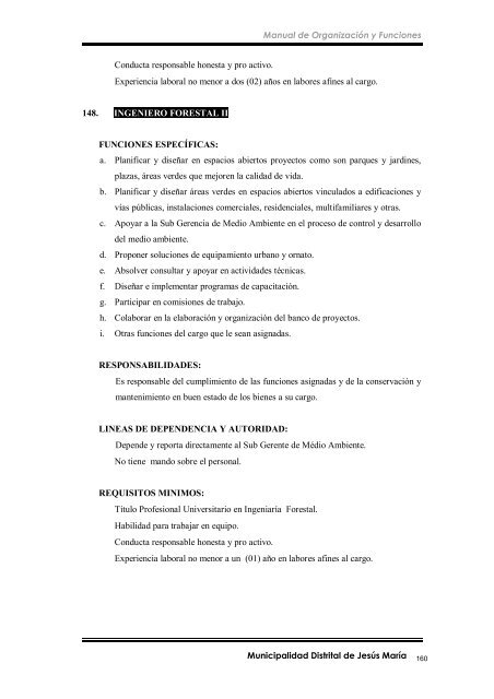 manual de organización y funciones - Municipalidad de Jesús María