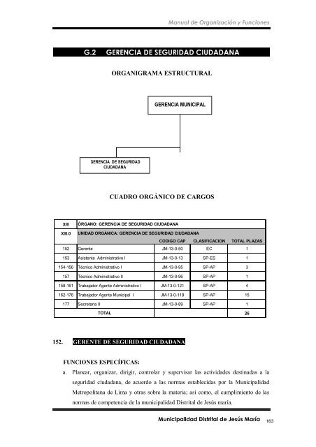 manual de organización y funciones - Municipalidad de Jesús María