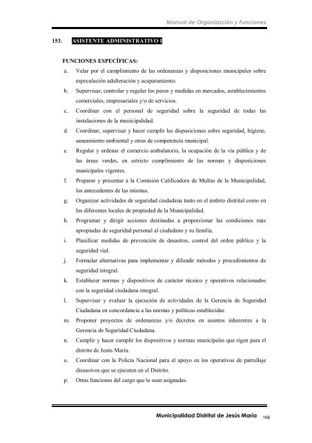 manual de organización y funciones - Municipalidad de Jesús María