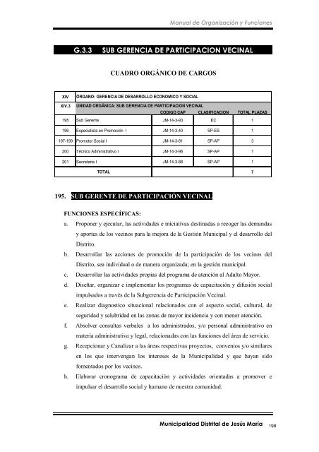 manual de organización y funciones - Municipalidad de Jesús María