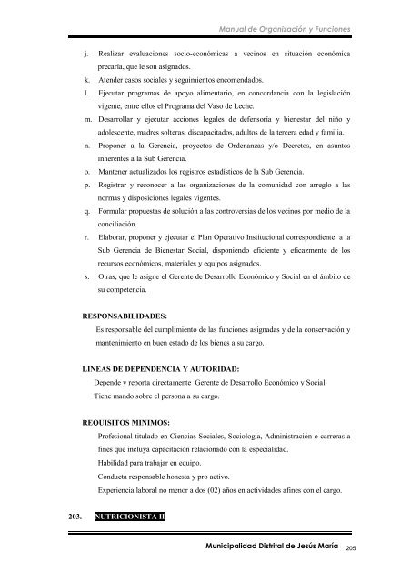 manual de organización y funciones - Municipalidad de Jesús María