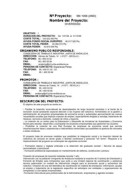 Proyecto Servicio de Información sobre Discapacidad