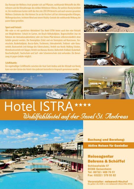 Istrien/Kroatien - Opatija, Rovinj, Porec, Pula - Reiseagentur ...