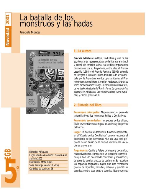 Guía La batalla de los monstruos y las hadas - Alfaguara Infantil