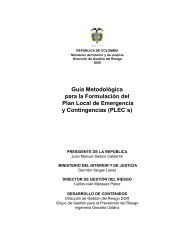 PLEC´s - Sistema Nacional para la Gestión del Riesgo de Desastres