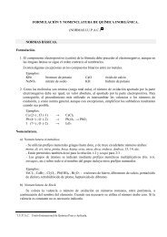 Formulación y Nomenclatura de Química Inorgánica