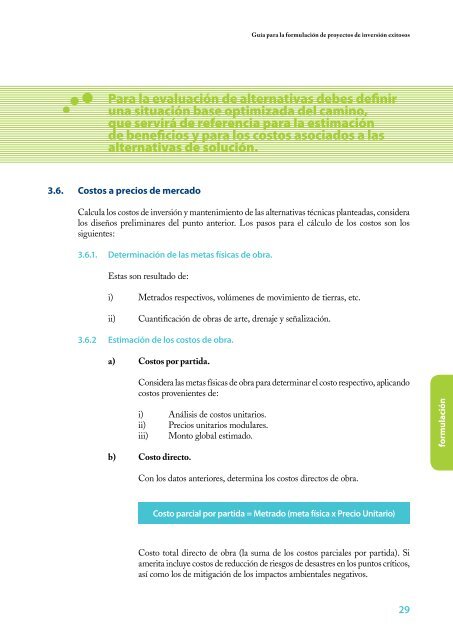 Guía Simplificada para la Identificación, Formulación y Evaluación