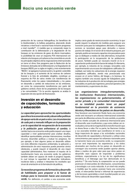 Hacia una economía verde: Guía para el desarrollo - UNEP