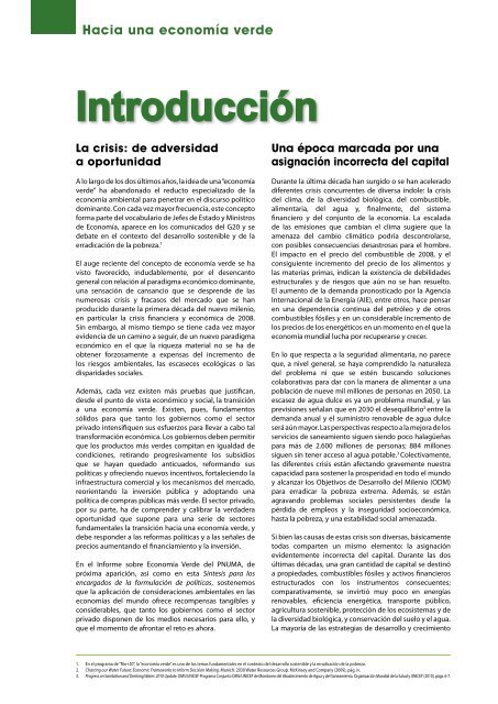 Hacia una economía verde: Guía para el desarrollo - UNEP