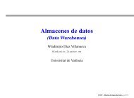 Almacenes de datos - Universitat de València