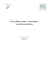 Foro de Diálogo Andino – Estadounidense Cuarta Reunion Plenaria ...