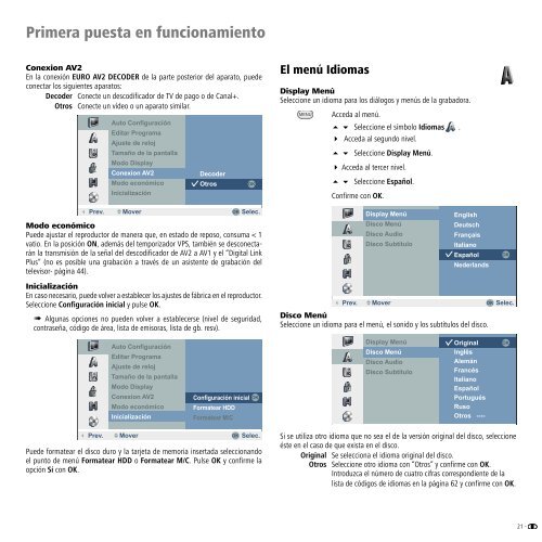 Manual de instrucciones DVD - Loewe AG > Aktuell