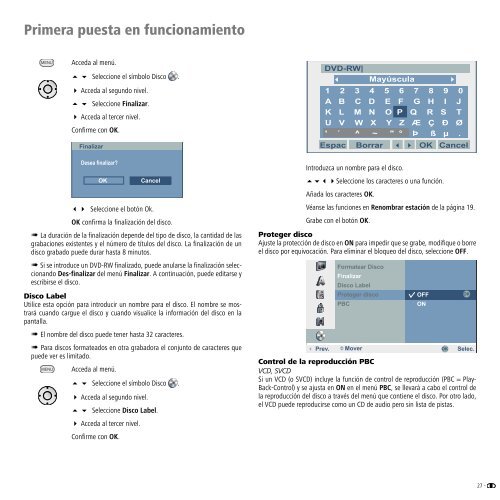 Manual de instrucciones DVD - Loewe AG > Aktuell