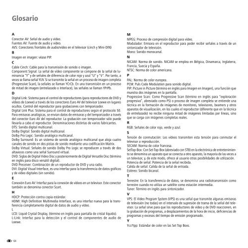 Manual de instrucciones DVD - Loewe AG > Aktuell