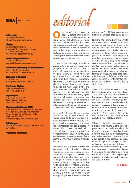 Giga. No. 4, 2008 - Editorial Universitaria