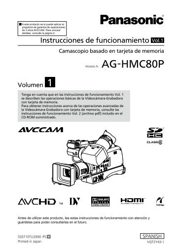 MANUAL DE USUARIO DE AG-HMC80P EN ESPAÑOL PARTE 1(es)