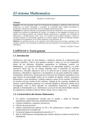 Capítulo 16 - El sistema Mathematica - Portal EVLM
