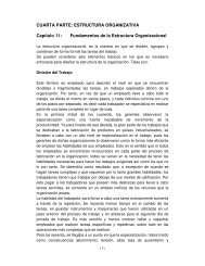 CUARTA PARTE: ESTRUCTURA ORGANIZATIVA Capítulo 11 ...