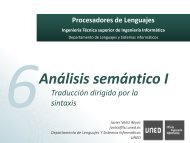 Análisis semántico. Traducción dirigida por la sintaxis