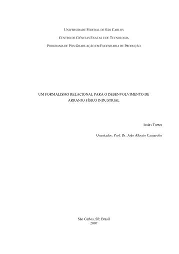 UM FORMALISMO RELACIONAL PARA O DESENVOLVIMENTO ...