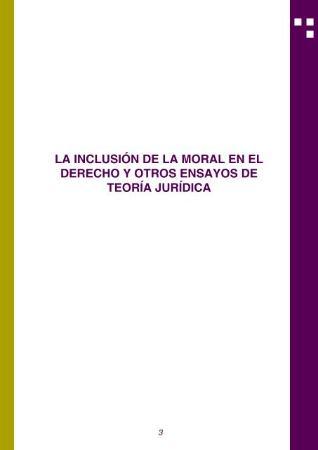 inclusión de la moral en el derecho y otros ensayos de teoría jurídica