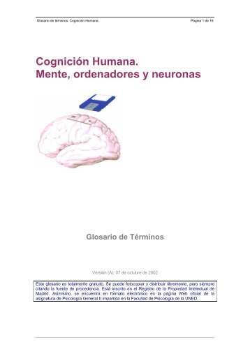 Cognición Humana. Mente, ordenadores y neuronas - Cursos en ...